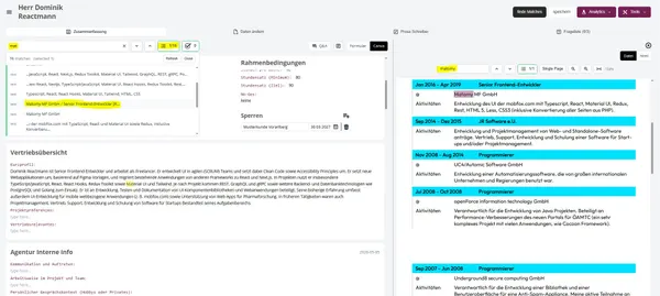 Semantische Suche mit hervorgehobenen Ergebnissen — komplexe Anfragen einfach gemacht.